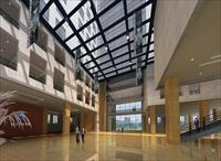 大型购物商场入口大堂建筑装饰设计方案效果图PSD分层素材库