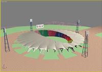 某体育馆3DMAX模型文件－PSD分层素材模板