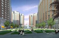 住宅小区中心绿化带景观广场设计方案效果图——PSD分层模板素材